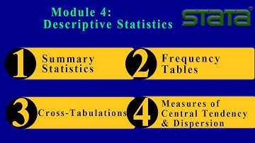 STATA Module 4: Descriptive Statistics | Summary Stats, Frequency Tables & Cross-tabs Explained
