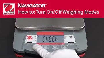 How to: Turn On/Off Weighing Modes - OHAUS Navigator™ Portable Balances