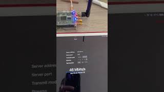 iperf3 TCP between openwifi (Xilinx ZYNQ ADI AD9361) board and iPad: 50Mbps screenshot 3