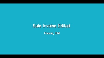 Edit Sale Invoice in ERPnext