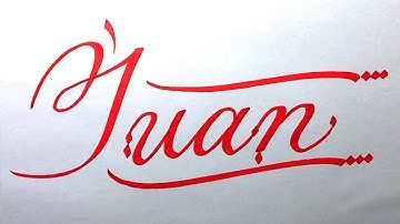 Juan Name Signature Calligraphy Status | How to Cursive write with cut Marker #juan @juan