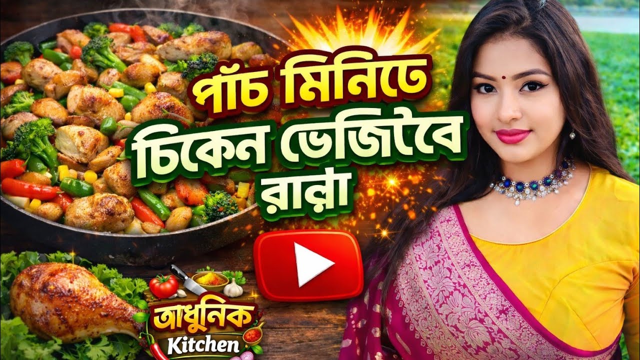 এভাবে চিকেন একবার খেয়ে দেখুন || chicken Vegitable Mix tarka | আধুনিকkitchen 