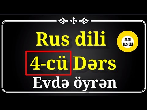 Rus dili 4-cü dərs