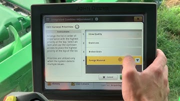 Overview of S700 Integrated Combine Adjust Settings