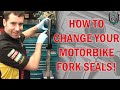 How to change fork seals in traditional (right way up) motorcycle forks