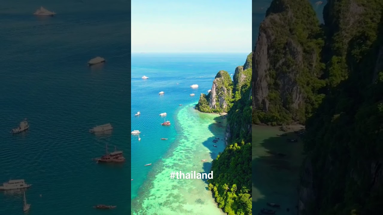 Views of Phi Phi Islands #drone #dronevideo #island #sailing #beach #travel #boatlife #reels #shorts