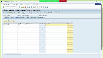 Create Simple Function Module in SAP ABAP