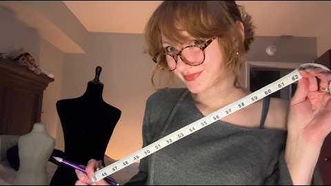 asmr mumbling and measuring 📐📝 close inaudible , unintelligible whispers / soft speaking examining