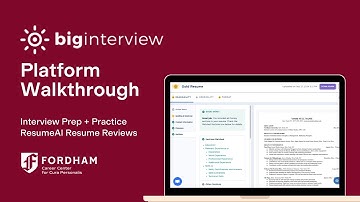 How to Use Big Interview | Interview Prep & Online Resume Review | Fordham Career Center