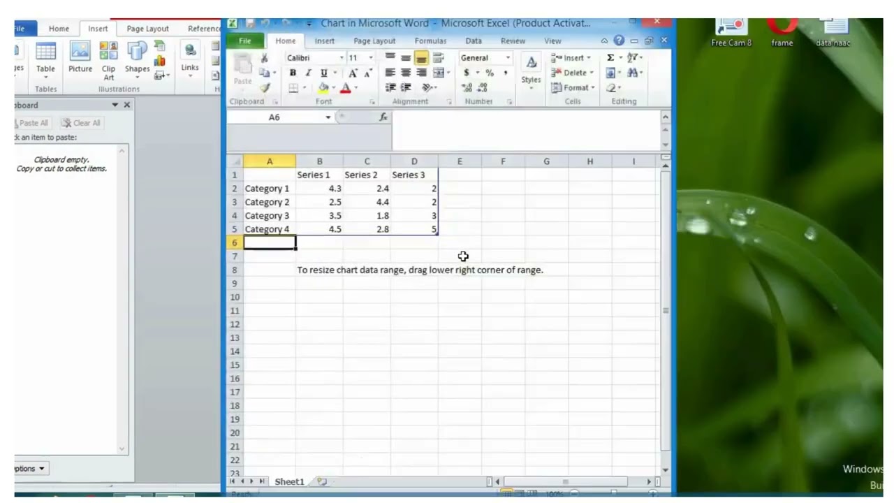 HOW TO INSERT GRAPH IN MS WORD 