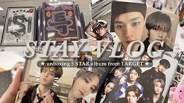 stay vlog // buying STRAY KIDS 5 STAR album (all versions) at TARGET & unboxing ★