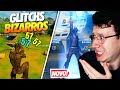 REAGINDO AOS GLITCHS BIZARROS DA TEMPORADA 4 - FORTNITE