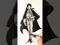 Speed drawing stick-MuzAN Jackson 😳 #shorts #animedrawing #demonslayer