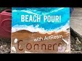 ArtResin beach pour! How to use spraypaint, ArtResin and real sand to make an aerial beach scene