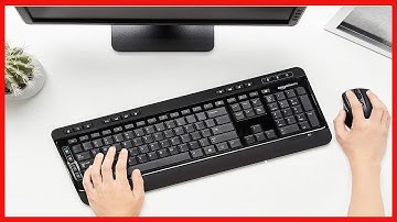 Amazon Basics Wireless Full Size Computer Keyboard and Mouse Combo, US Layout (QWERTY)