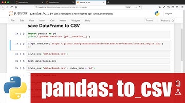 สอน Python สำหรับ Data science: การ save pandas DataFrame เป็นไฟล์ CSV