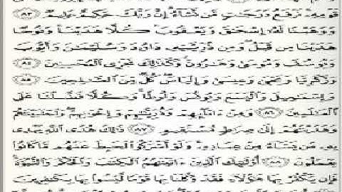 سورة الانعام. برواية خلف عن حمزة الصوت ناصر بن عبدالعزيز السنوسي الأندلسي.
