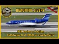 ASG Business Aviation Gulfstream 6 taxiing and take off at Zürich-Kloten (with live ATC)