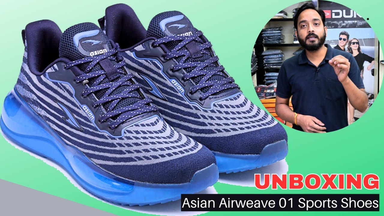 Unboxing and Review Asian Airweave 01 sports shoes for men Sports shoes under 2000 YouTube