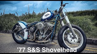 1977 Harley-Davidson S&S Shovelhead hardtail kicker.