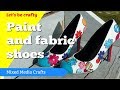 Cute custom painted shoes with paint and fabric