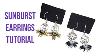 Sunburst Earrings - Learn how to Brick Stitch these friendly Earrings - DIY Tutorial