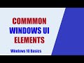 Common UI Elements