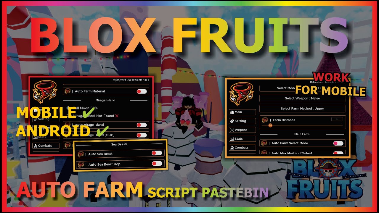 Blox Fruits  AUTO FARM AUTO SEABEAST MASTERY RACE V4 — Roblox Scripts