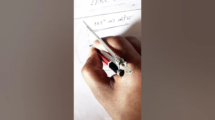 How to construct 105°degree angle with compass 105° ka kon banaye compass se #sonuteaching #shorts