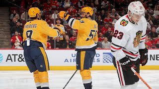 Josi roofs backhander through defender's legs