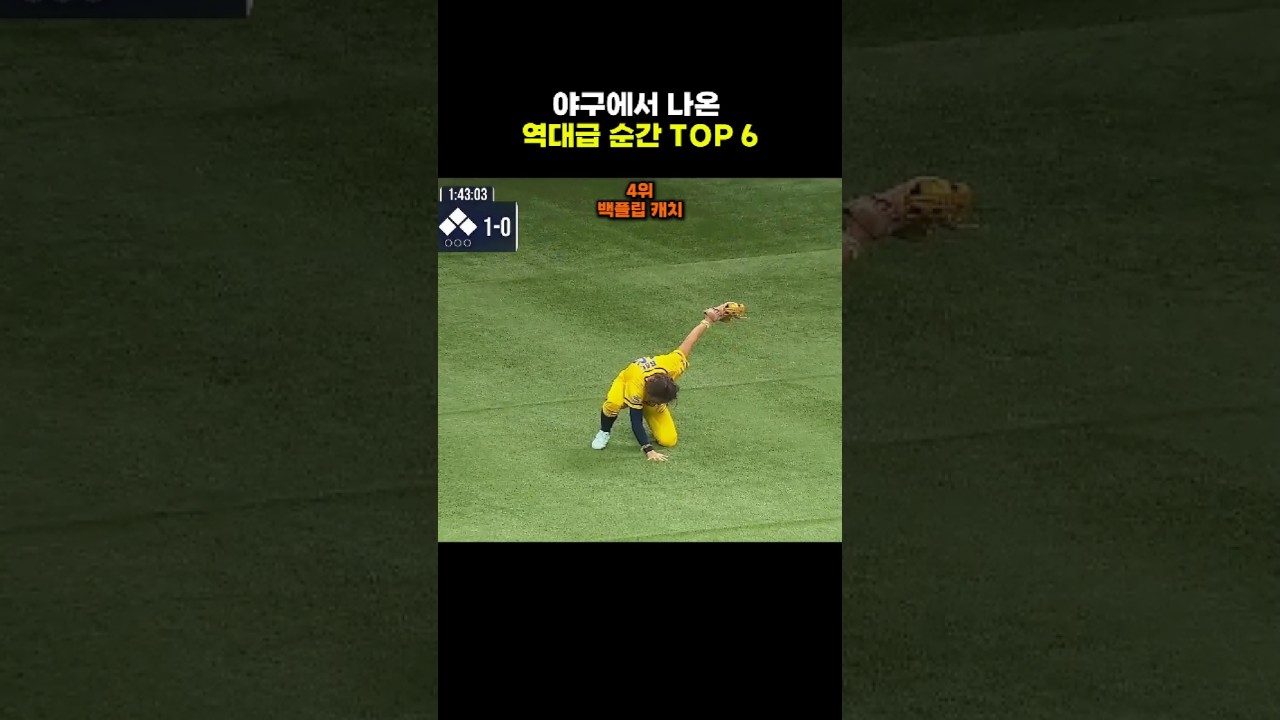 야구에서 나온 역대급 순간 TOP 6