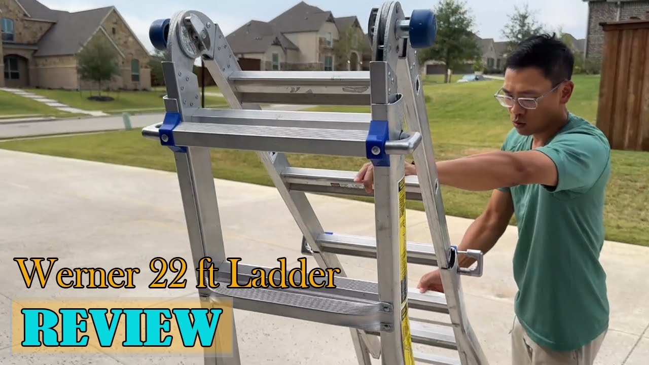 Обзор телескопической лестницы Werner MT-22 — стоит ли её покупать?