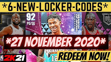 Locker Codes 2K21 | NBA 2K21 Locker Codes | 6 My Team Locker Codes| 2K21 Locker Codes | Next Gen