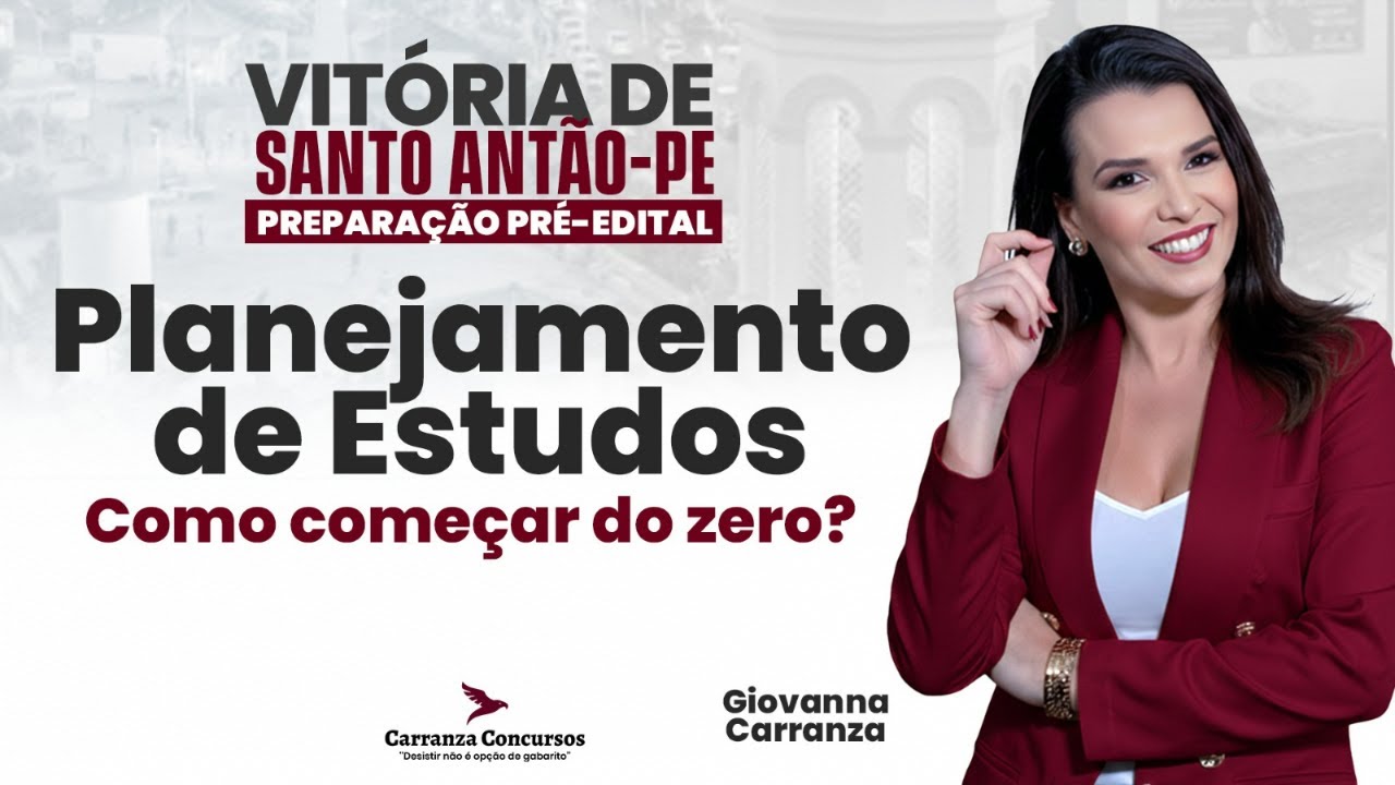 Concurso Vitória de Santo Antão-PE: Planejamento de Estudos | Como Começar do Zero?