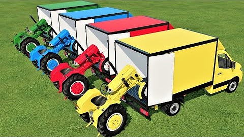 TRANSPORT OF COLORS ! MINI URSUS TRACTORS TRANSPORT with MERCEDES TRUCKS ! Farming Simulator 22