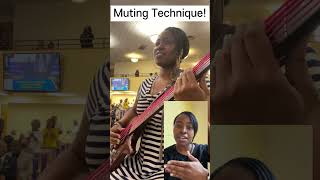 Let’s talk about it “Muting”!😁 ##bassguitarplayer #femalebassplayer #gospelmusic