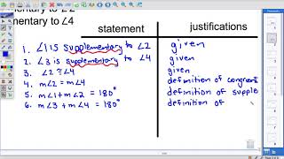 Congruent Supplement Theorem proof