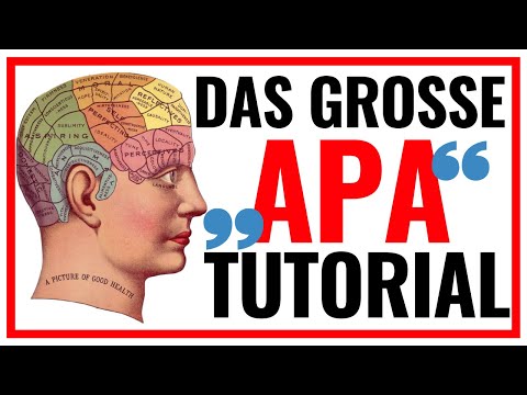 Video: Wie macht man APA-Format für Dummies?