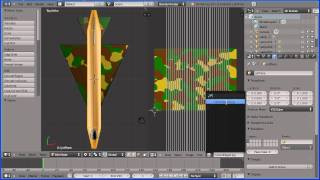 Blender UV Mapping Tutorial Mapping a Camouflage Pattern to a Simple Model of a Jet Plane Part 1