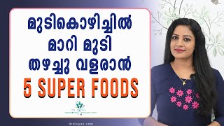 മുടി കൊഴിച്ചിൽ മാറി മുടി തഴച്ചു വളരാൻ 5 Super Foods To Stop Hair Fall & Grow Hair Faster Naturally