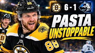 David Pastrnak Drops 4 Points in Bruins’ 6–1 Blowout