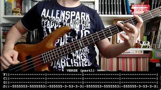 MÖTLEY CRÜE - Live wire (bass cover w/ Tabs) [full HD]