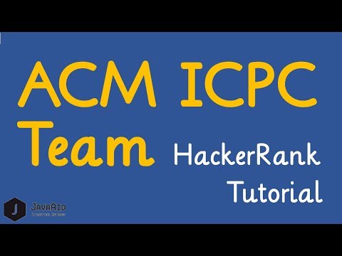 ACM ICPC Team HackerRank Solution