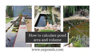 How to calculate pond area & volume