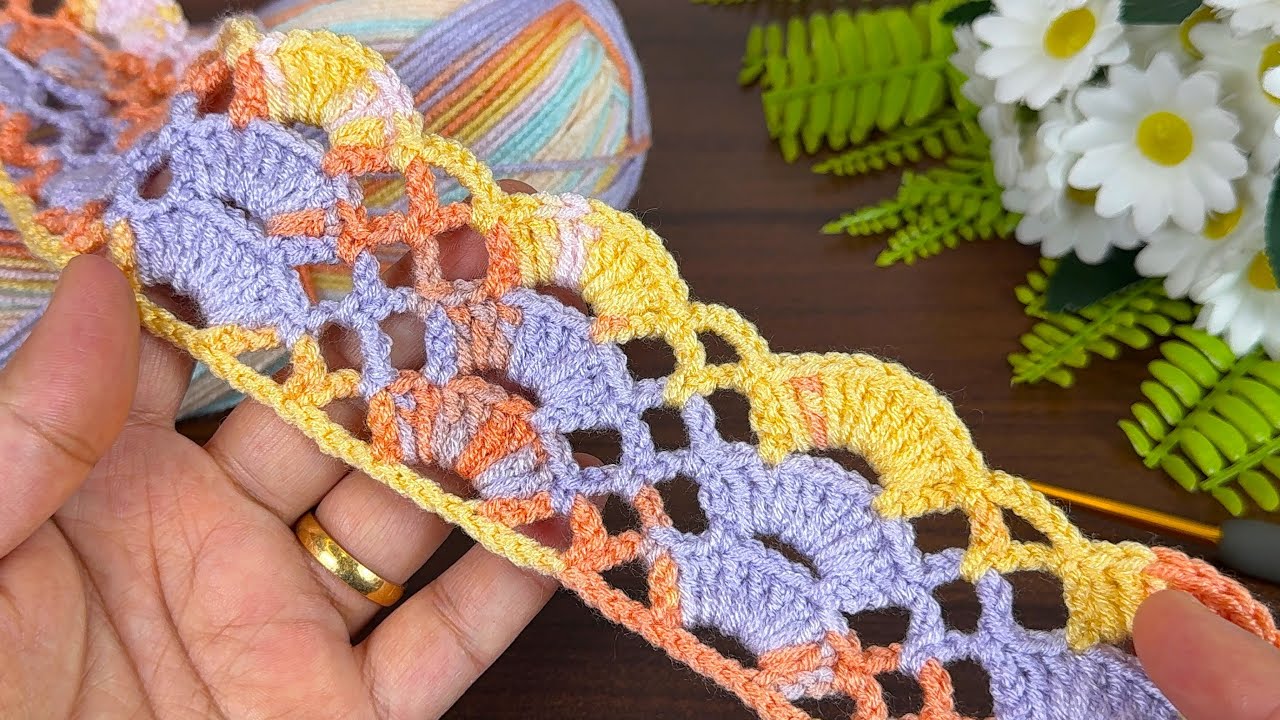 gördüğünüz en kolay tığ işi desen✅ bu olacak!!!! yeni başlayanlar için zarif ve kolay tığ işi desen 