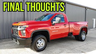 Chevy's Mythical Truck!  Final Thoughts!  3500HD Regular Cab 2wd Diesel.