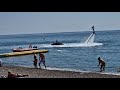 Watersport on the beach in Goynuk: tubing, parasailing and flyboarding