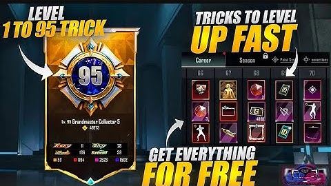 TRICKS TO LEVEL UP FAST | NEW COLLECTION LEVEL | 1 TO 95 🤩 | PUBG MOBILE