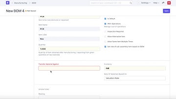 ERPNext Multi Level BOM