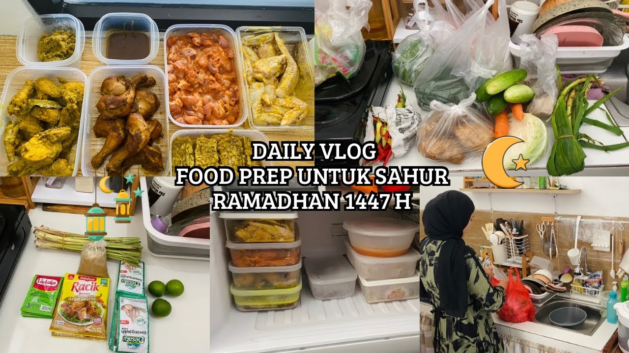 Daily Vlog Food Prep Untuk Sahur Ramadhan 1447 H Aktivitas Ibu Rumah Tangga